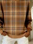 Casual Hoodie Plaid Hoodie Printing