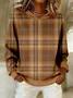 Casual Hoodie Plaid Hoodie Printing