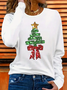 Casual Christmas Crew Neck Long Sleeve T-shirt