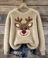 Casual Crew Neck Animal Sweatshirt