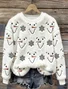 Casual Crew Neck Christmas Sweatshirt