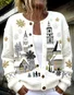 Women Wool/Knitting Christmas Long Sleeve Comfy Casual Cardigan