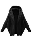 Women Winter Outerwear Casual Split Joint Plain Long Sleeve Lapel Collar Jacket