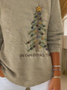Women Christmas Long Sleeve Comfy Casual Printing Sweater