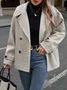Women Spring/Fall Outerwear Casual Plain Long Sleeve Shawl Collar Jacket