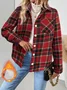 Women Spring/Fall Outerwear Casual Geometric Long Sleeve Shirt Collar Jacket