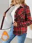 Women Spring/Fall Outerwear Casual Geometric Long Sleeve Shirt Collar Jacket
