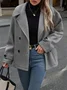 Women Spring/Fall Outerwear Casual Plain Long Sleeve Shawl Collar Jacket