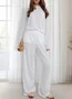 Crew Neck Casual Pajama Set