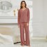 Regular Fit Casual V Neck Pajama Set