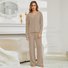 Regular Fit Casual V Neck Pajama Set