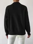 Women Plain Long Sleeve Comfy Street Split Joint Sweater