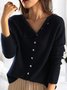 Women Plain Long Sleeve Comfy Casual Sweater