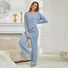 Regular Fit Casual V Neck Pajama Set