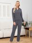 Casual Regular Fit Plain Pajama Set