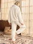 Casual Regular Fit Shirt Collar Pajama Set