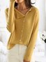 Women Plain Long Sleeve Comfy Casual Sweater