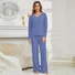 Regular Fit Casual V Neck Pajama Set