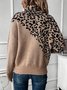 Women Cotton Color Block Long Sleeve Comfy Casual Sweater
