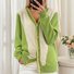 Women Cotton Color Block Long Sleeve Comfy Casual Cardigan