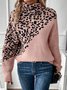 Women Cotton Color Block Long Sleeve Comfy Casual Sweater