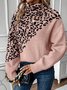 Women Cotton Color Block Long Sleeve Comfy Casual Sweater