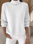 Women Plain Long Sleeve Comfy Casual Sweater