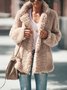 Women Spring/Fall Outerwear Vintage Split Joint Plain Long Sleeve Shawl Collar Jacket