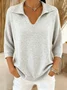 Women Plain Long Sleeve Comfy Vintage Sweater