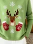 Women Christmas Long Sleeve Comfy Vintage Sweater