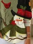 Women Christmas Snowman Long Sleeve Comfy Casual Printing Sweater