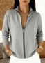 Women Wool/Knitting Plain Long Sleeve Comfy Casual Cardigan