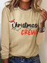 Casual Christmas Crew Neck Long Sleeve T-shirt