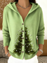 Women Wool/Knitting Christmas Long Sleeve Comfy Casual Cardigan