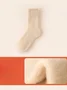 Winter Fleece-lined Thick Wool And Cashmere Warm Mid-calf Cotton Socks