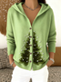 Women Wool/Knitting Christmas Long Sleeve Comfy Casual Cardigan