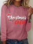 Casual Christmas Crew Neck Long Sleeve T-shirt