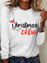 Casual Christmas Crew Neck Long Sleeve T-shirt