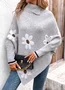Women Cotton Floral Long Sleeve Comfy Casual Sweater