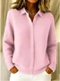 Women Plain Long Sleeve Comfy Casual Cardigan