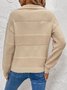 Women Cotton Plain Long Sleeve Comfy Casual Sweater