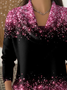 Women Abstract Long Sleeve Comfy Casual Printing Sweater