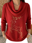Women Christmas Long Sleeve Comfy Casual Printing Sweater