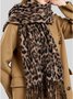 Winter Leopard Print Faux Cashmere Versatile Thick Shawl/scarf/neck Warmer