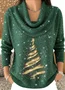 Women Christmas Long Sleeve Comfy Casual Printing Sweater