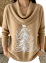 Women Christmas Long Sleeve Comfy Casual Printing Sweater