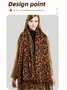 Winter Leopard Print Faux Cashmere Versatile Thick Shawl/scarf/neck Warmer