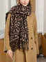 Winter Leopard Print Faux Cashmere Versatile Thick Shawl/scarf/neck Warmer