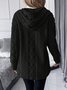 Women Winter Outerwear Casual Plain Long Sleeve Hoodie Jacket