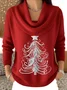 Women Christmas Long Sleeve Comfy Casual Printing Sweater
